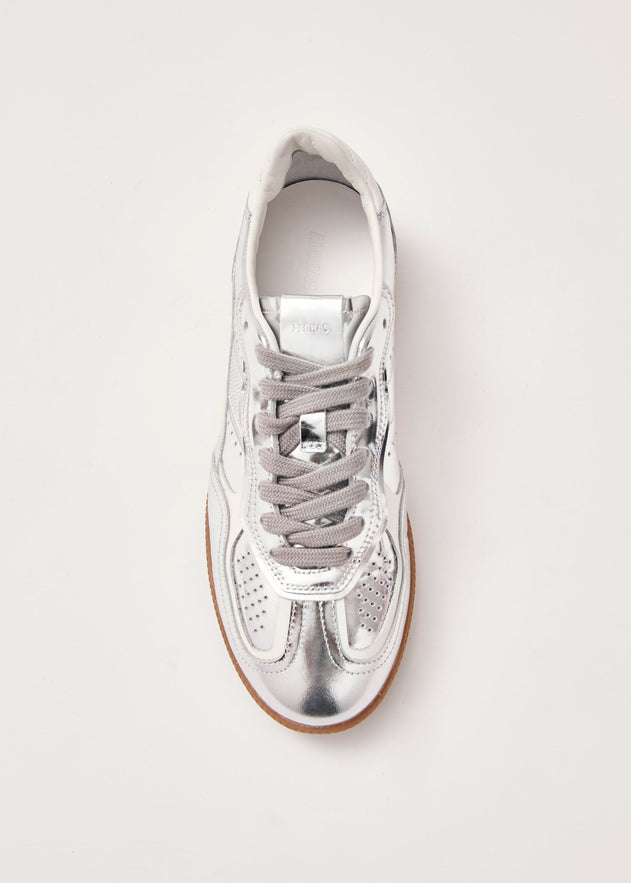 Tb.490 Rife Leather Sneakers Shimmer Silver Cream
