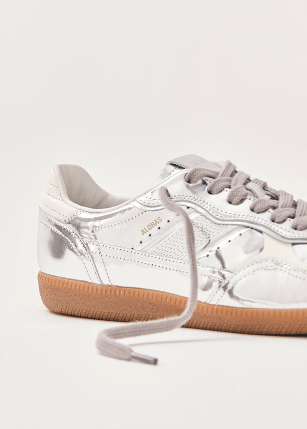 Tb.490 Rife Leather Sneakers Shimmer Silver Cream