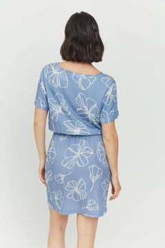 Valera Printed Dress Blue