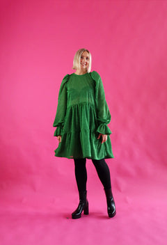 Dishy Dress Glitter Green
