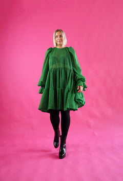 Dishy Dress Glitter Green