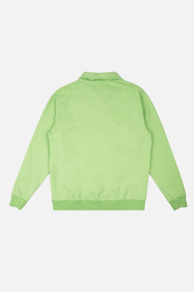 Men's Sauce Pigment Quarter Zip Sweater Spring Green