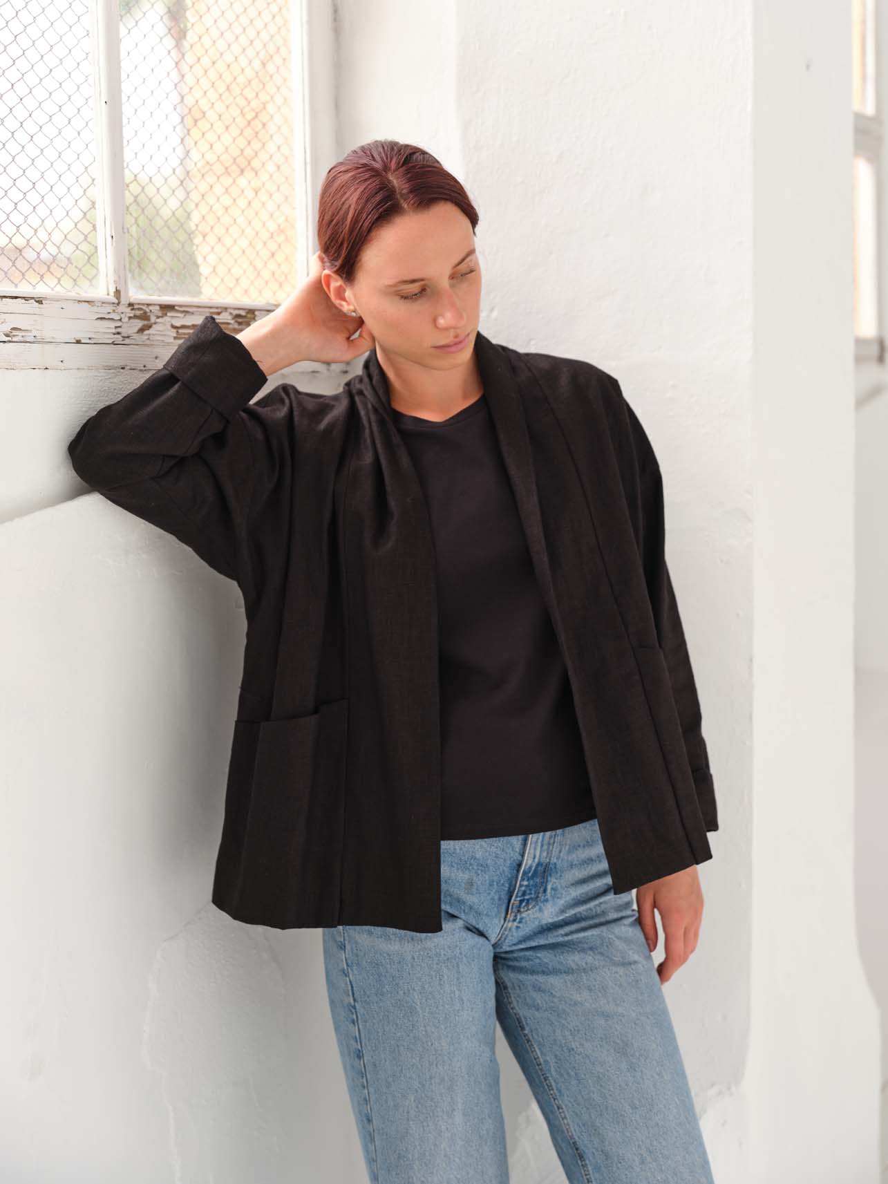 Pintor Jacket Winter Linen Black