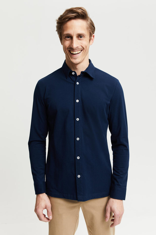 Hemmo Organic Cotton Jersey Shirt Blue