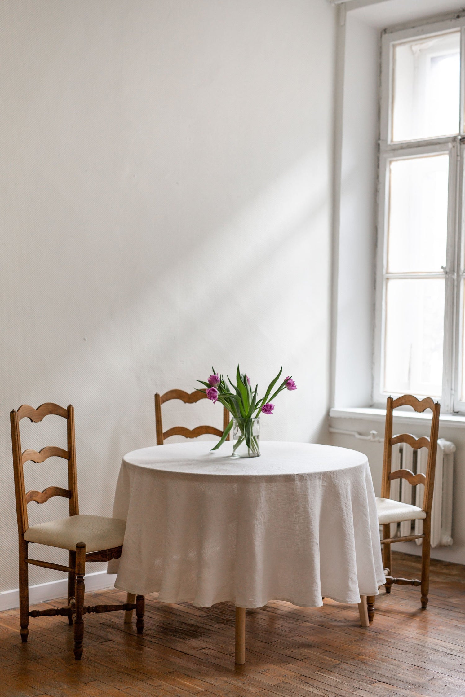 Round Linen Tablecloth