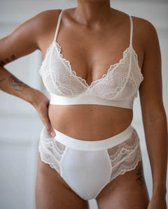 Lined Bralette Blanche