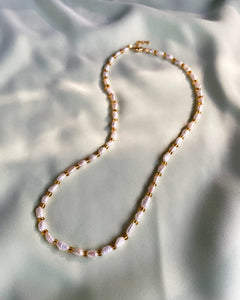 NAKU Jewellery Yari Pearls Necklace White/Gold
