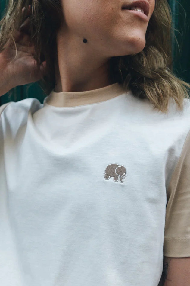 Women's Color Block T-Shirt Natural