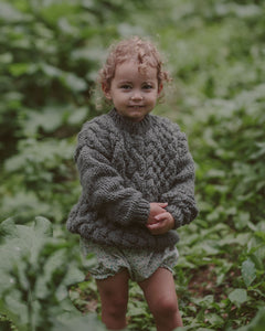 Mini Heartbreaker Moss Green Wool Sweater