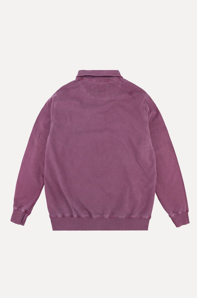 Men's Sauce Pigment Quarter Zip Sweater Garnacha Red