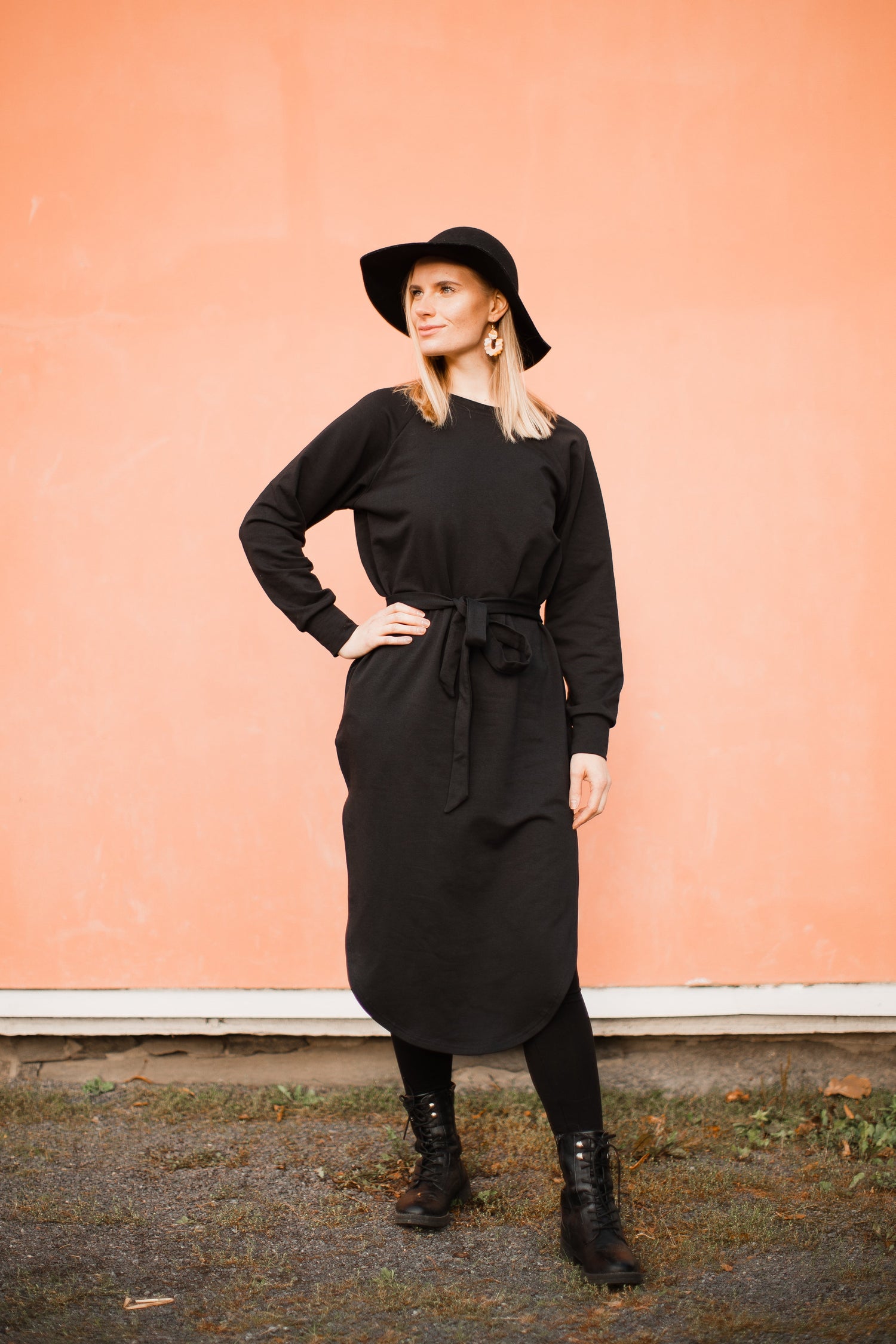 Classy College Dress Simply Black