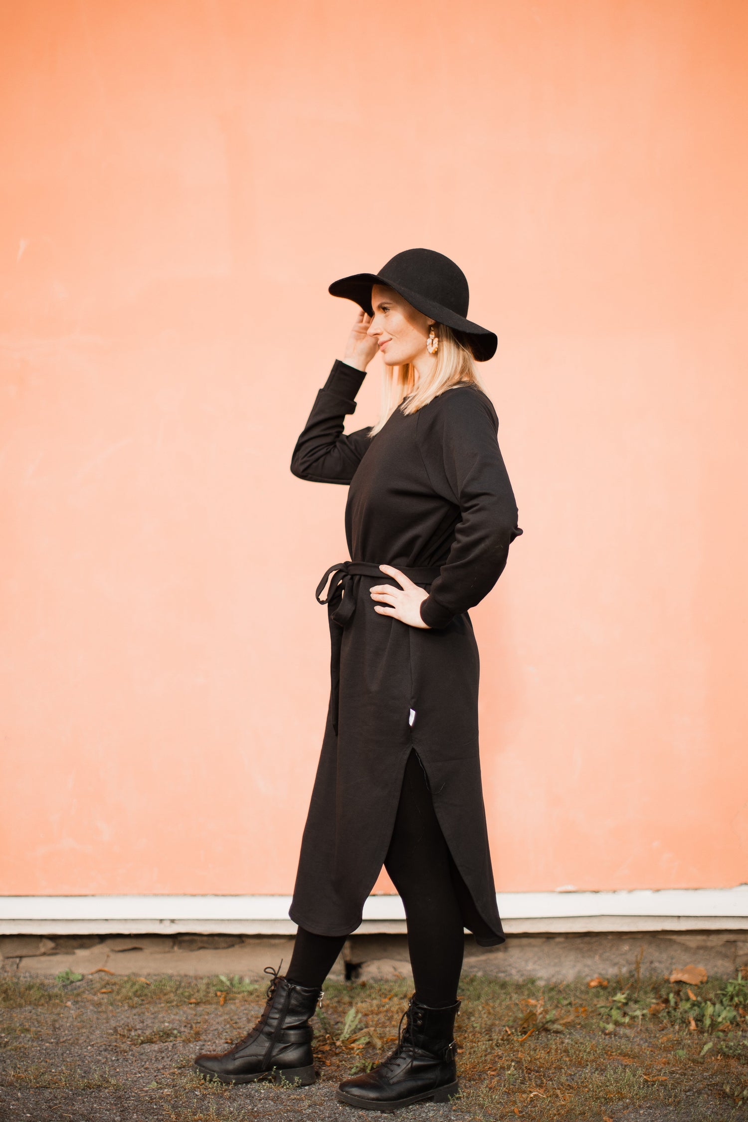 Classy College Dress Simply Black