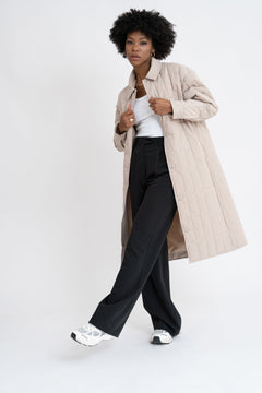 Willow Quilted Coat Ashy Beige