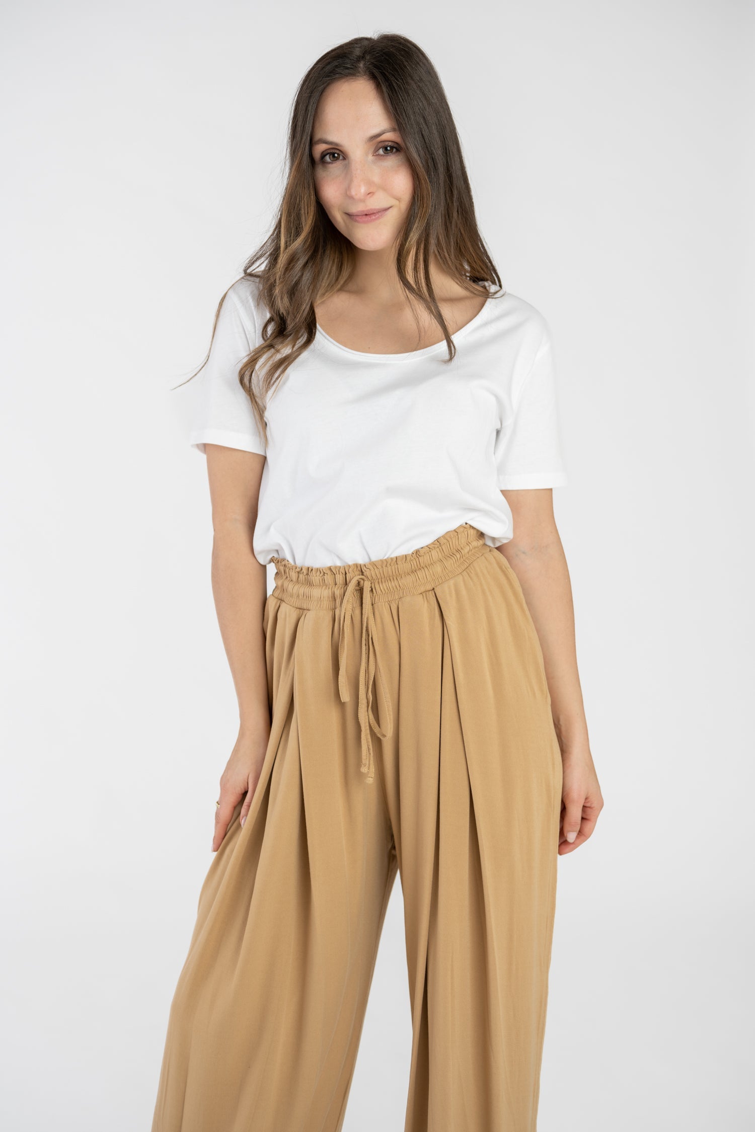 Wide Leg Trousers Camel