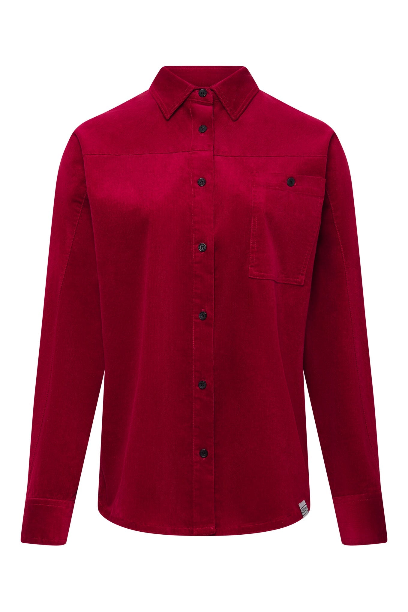 Midnight Cotton Needle Cord Shirt Cherry