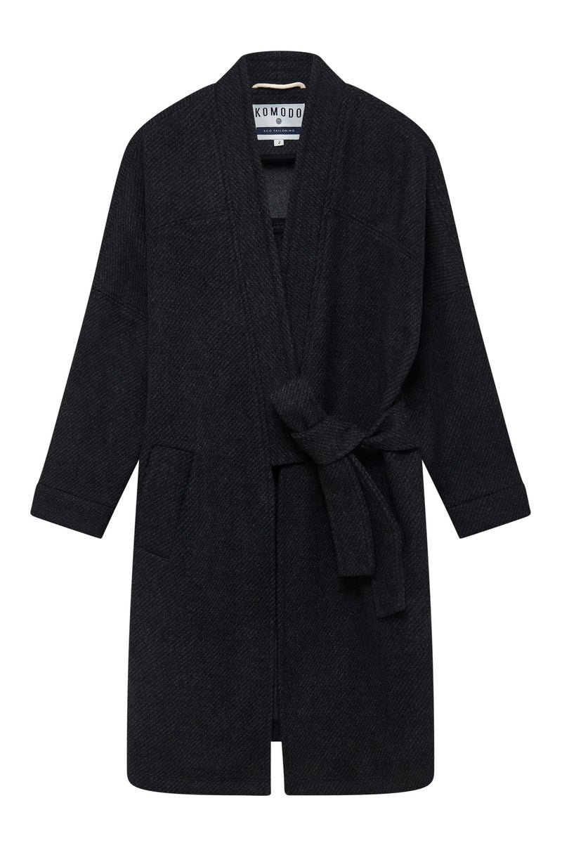 Kaia Wool Blend Twill Coat Charcoal kaia-wool-blend-twill-coat-charcoal