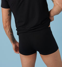 Boxer Shorts Natural Fabric Black - 2 Pack