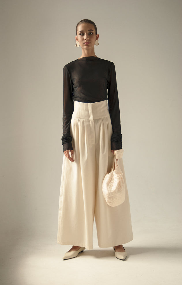 Transparent Endless Sleeves Top Black