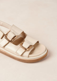 Harper Leather Sandals Cream