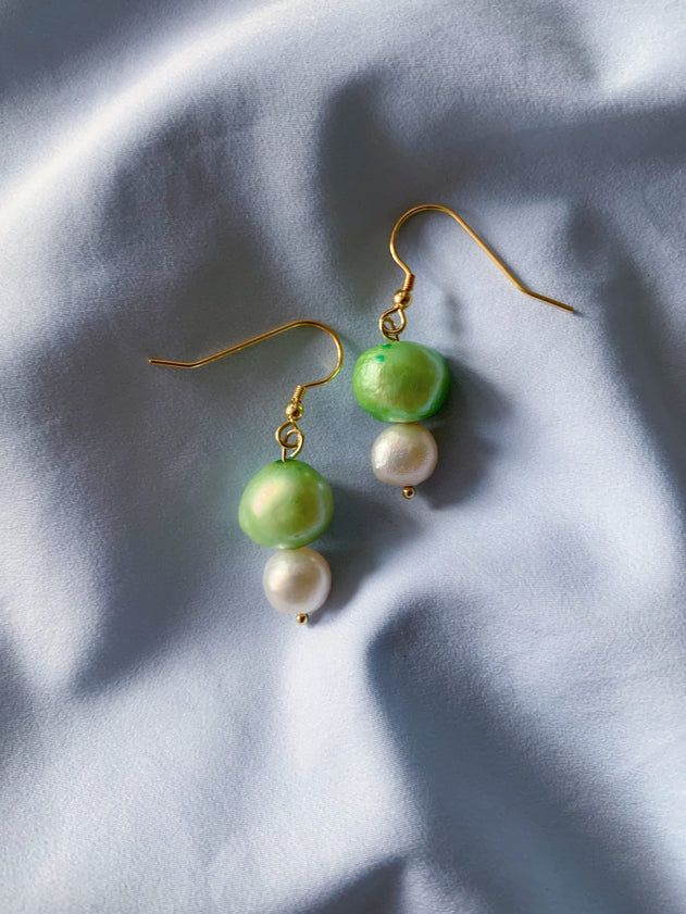 Bubbles Emerald Earrings