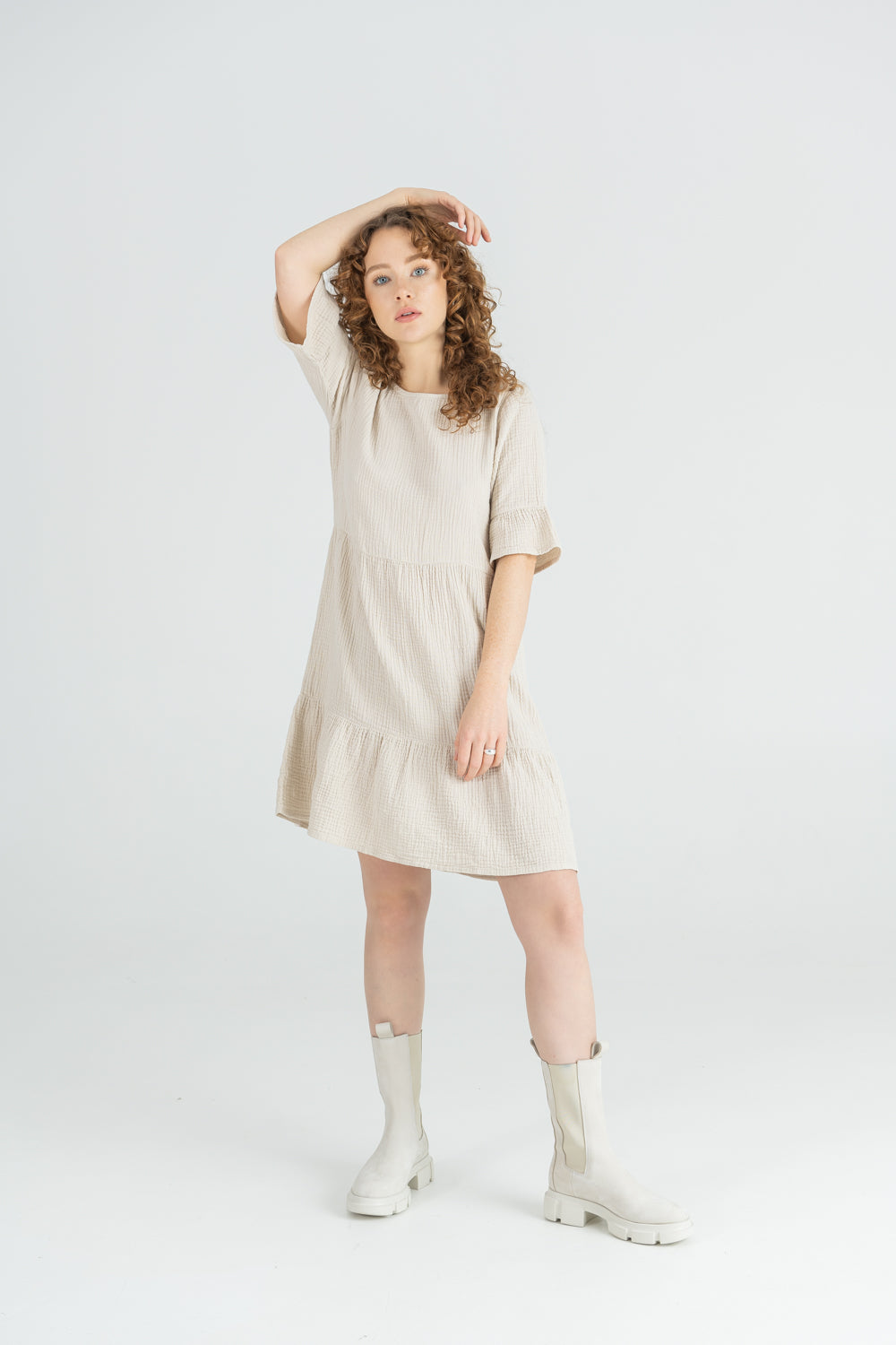 Organic Cotton Dress Ecru