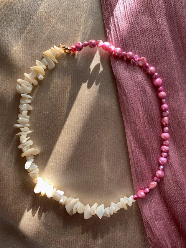 Fuchsia Pearl Necklace