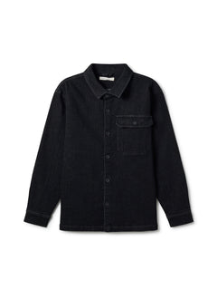 Fundo Men's Button-up Shirt Black Denim