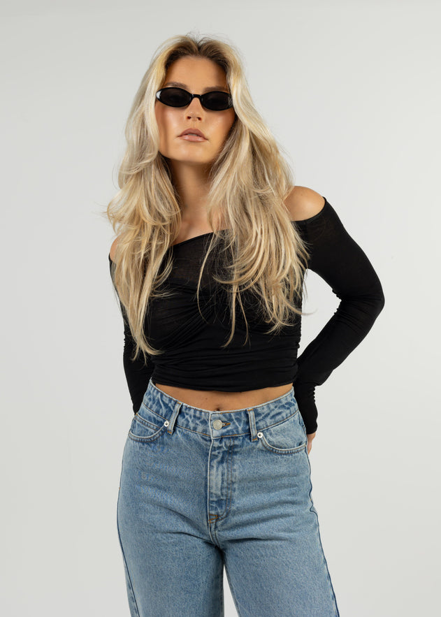 Shimmery Top Black