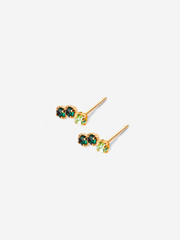 Gaston Earrings Emerald Green
