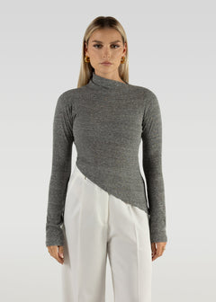 GUAJA Asymmetrical Sweater Grey