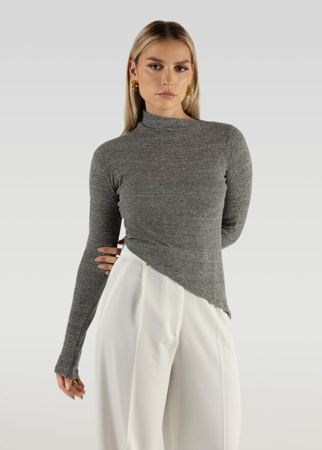 GUAJA Asymmetrical Sweater Grey