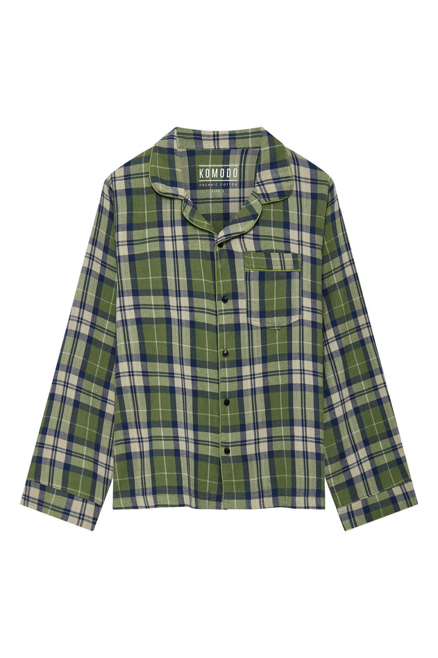 Jim Jam Mens Cotton Pyjama Set Pine Green