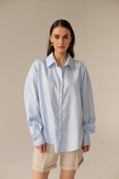 Classic Blue Plain Oversize Shirt