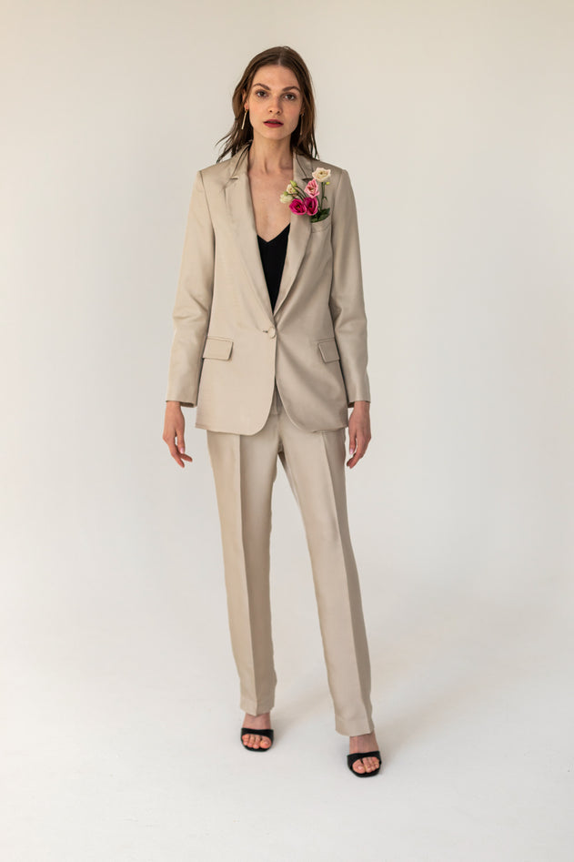 Silk Pants Champagne