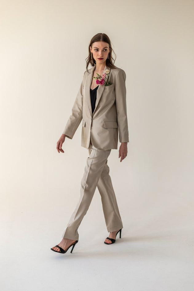 Silk Pants Champagne