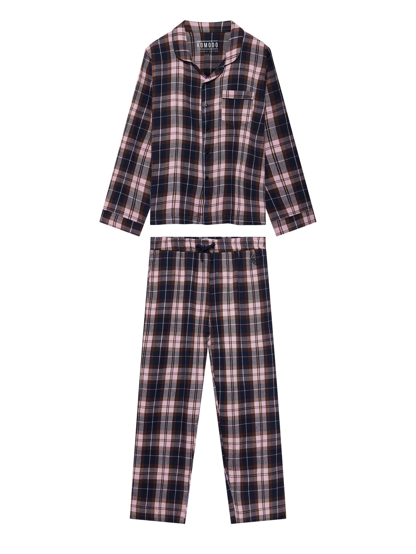 Jim Jam Womens Cotton Pyjama Set Dusty Mauve