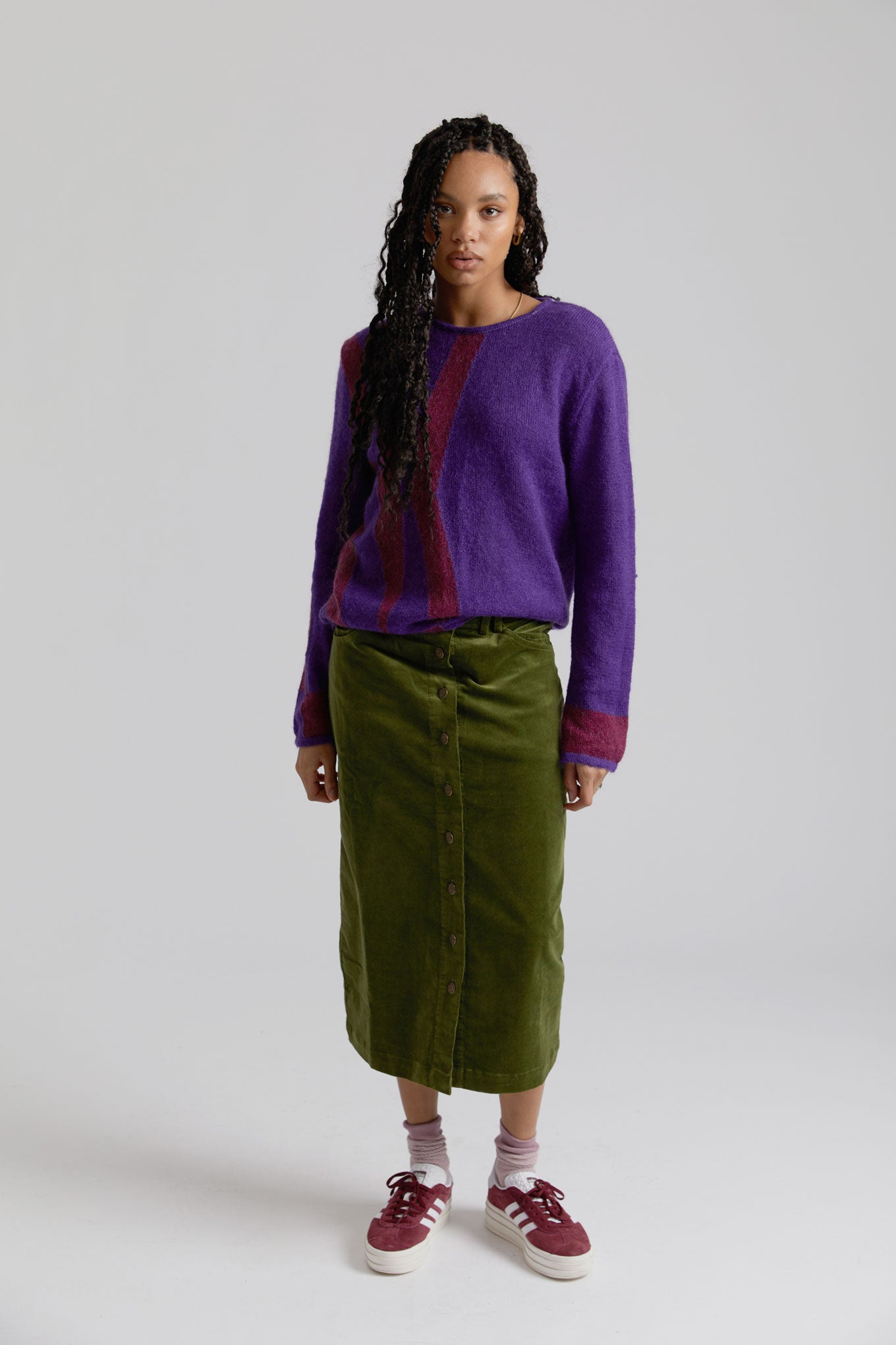 Isabel Cotton Skirt Pine Green