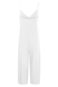 Linen Strapped Buttoned Jumpsuit