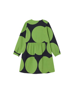 Kids' Papaya Dress Big Dots Green
