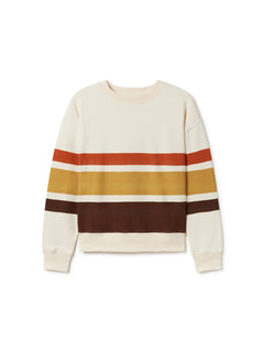 Lowendal Sweater Positional Stripes White