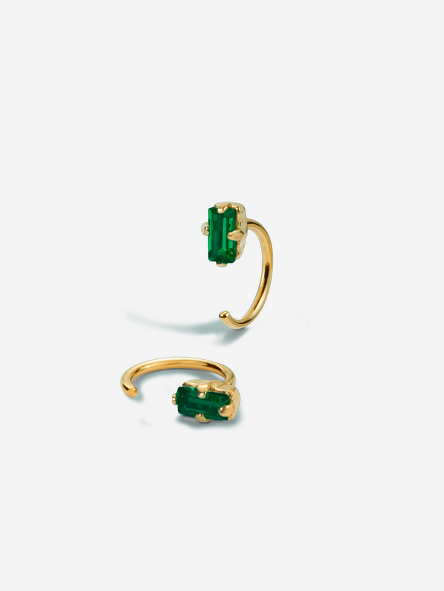 Marcel Earrings Emerald Green