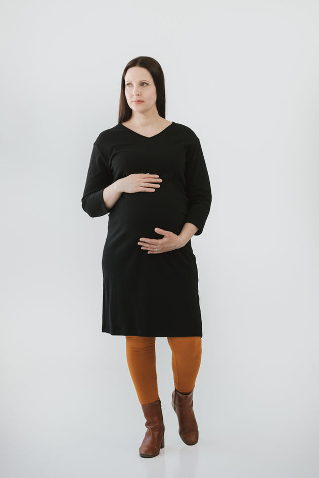 V-Neck Maternity Dress
