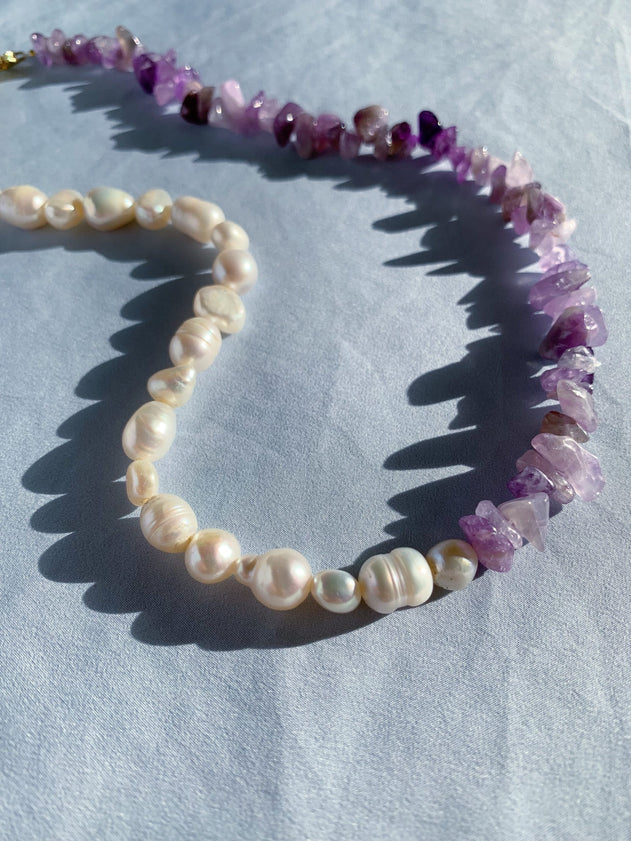 Orchid Pearl Necklace