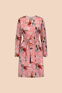 Belted Dress Ls Pink Blossom