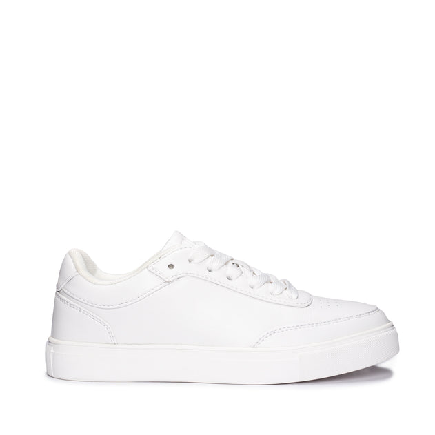 Pole Vegan Lace-up Basic Sneakers White