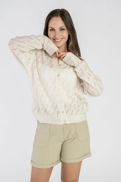 Alpaca Merino Wool Fine Knit Cardigan