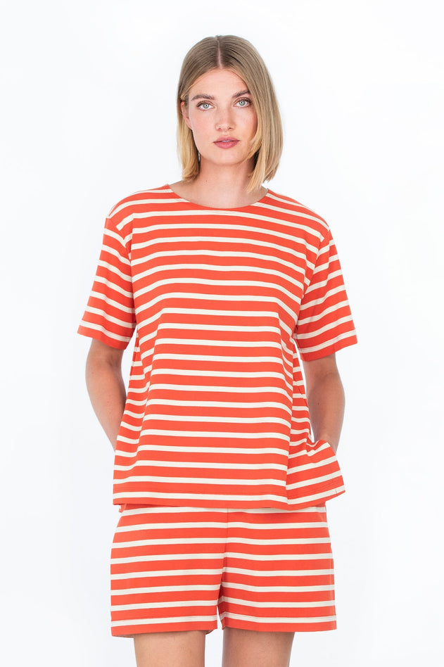 Ranta T-Shirt Orange Striped