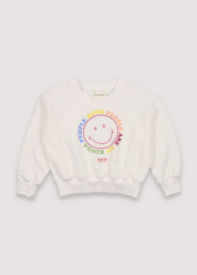Rolling Kids' Sweater White