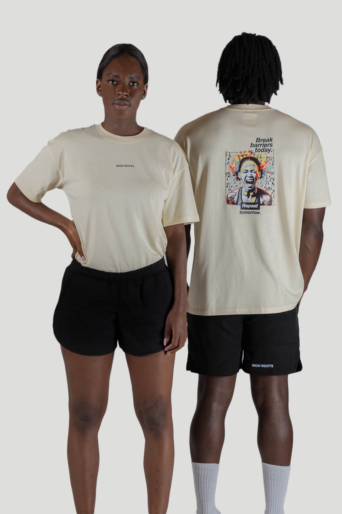 Iron Roots x Repeat Wood T-Shirt White Sand