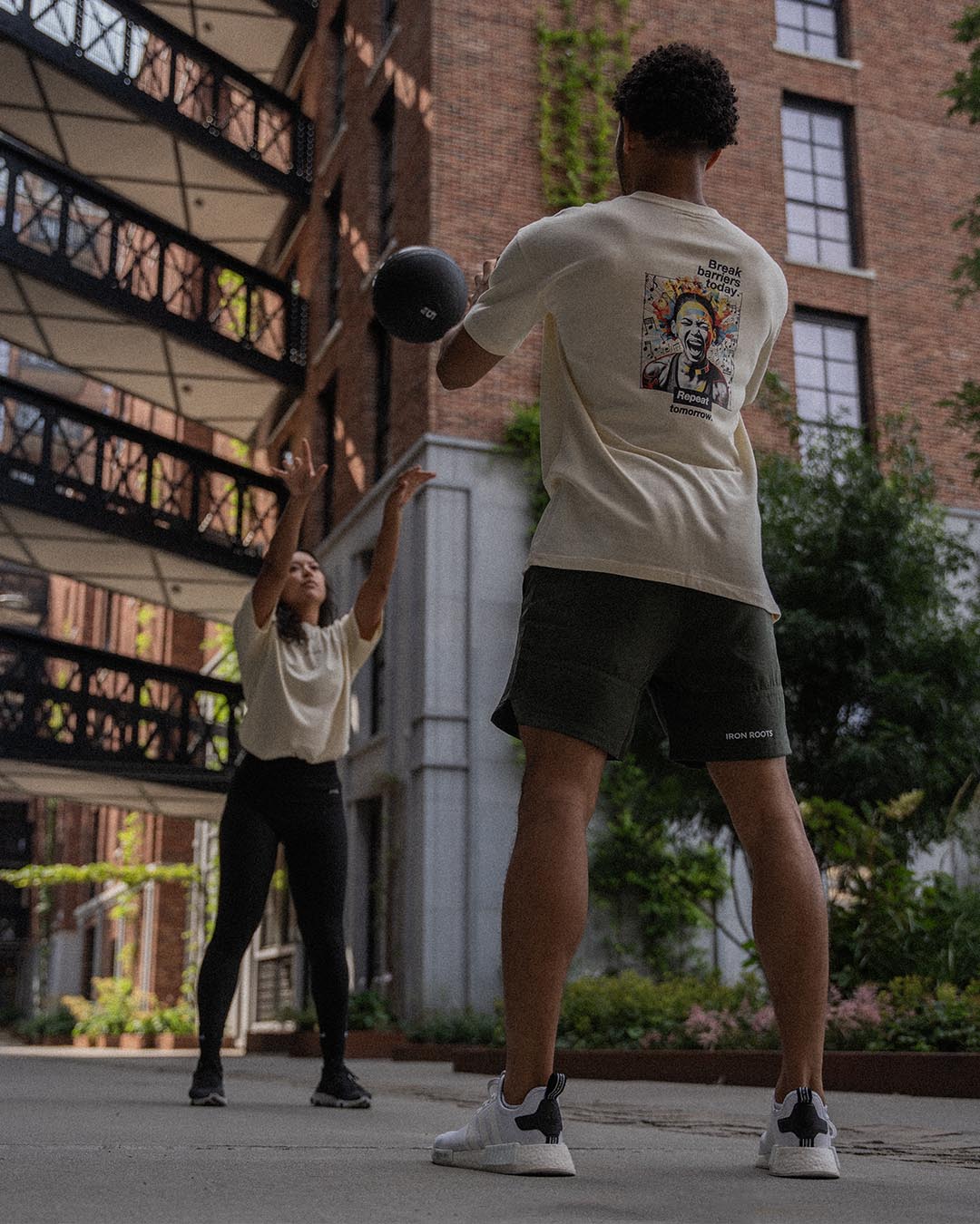 Iron Roots x Repeat Wood T-Shirt White Sand